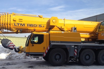 Автокран Liebherr 160 т, стрела 62 м
